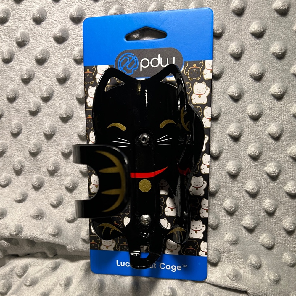 Portland Design Works Lucky Cat water bottle cage for bike or scooter NWT